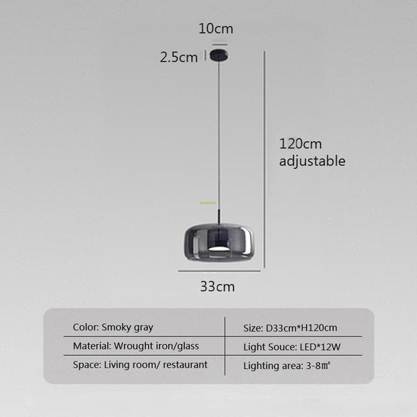 Glass LED Pendant Hanging Lamp For Dining Room-Pendant Lights