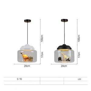 Glass Lamp Cafe Kindergarten Study Kids Room Lights-Kids Room Nursery Lighting