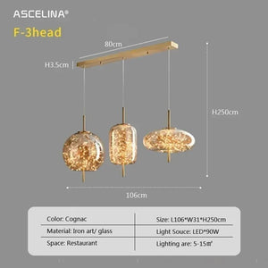 Glass Net Long Line Pendant Chandelier Lights-Pendant Lights