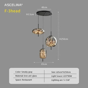 Glass Net Long Line Pendant Chandelier Lights-Pendant Lights