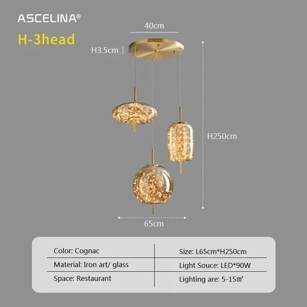 Glass Net Long Line Pendant Chandelier Lights-Pendant Lights