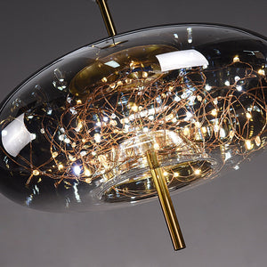 Glass Net Long Line Pendant Chandelier Lights-Pendant Lights
