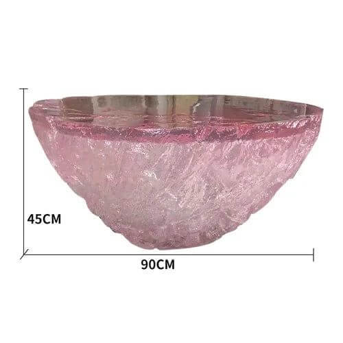 Glass Resin Rocky Glacier Designer Coffee Table-Coffee Table