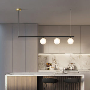 Globe Chandelier: Elegant Lighting for a Striking Ambiance-Kitchen Island