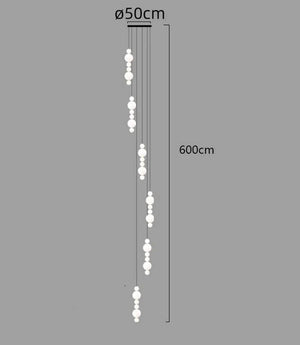 Globes Pendant Loops Staircase Chandelier Lighting-Staircase Chandelier