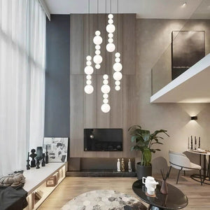Globes Pendant Loops Staircase Chandelier Lighting-Staircase Chandelier