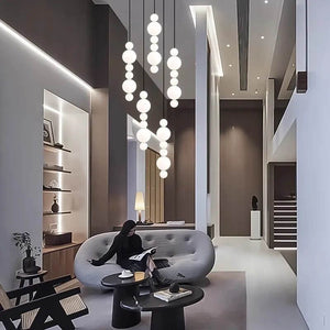 Globes Pendant Loops Staircase Chandelier Lighting-Staircase Chandelier