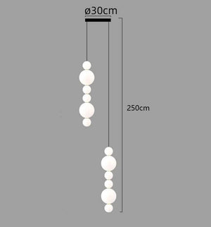 Globes Pendant Loops Staircase Chandelier Lighting-Staircase Chandelier
