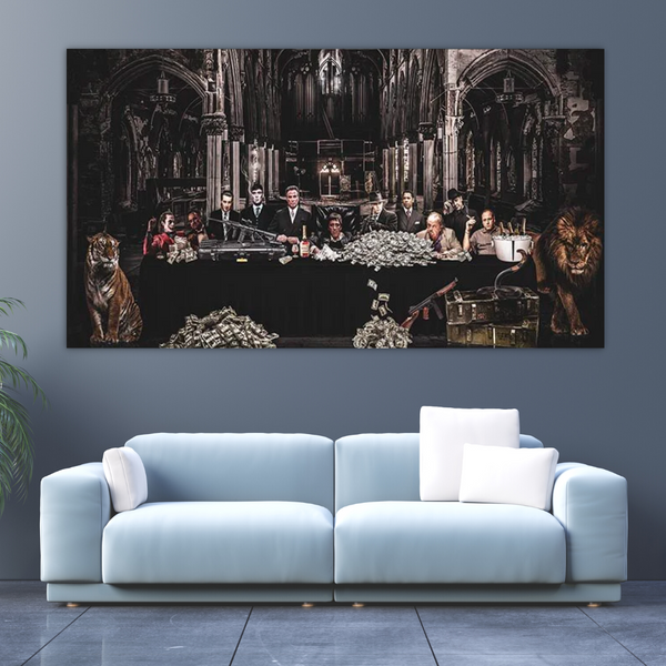 Godfather Scarface Character Canvas Wall Art-Wall Posters
