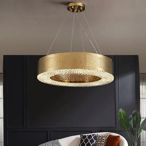 Gold Crystal Chandelier - Elegant Lighting Solution-Ceiling Chandelier