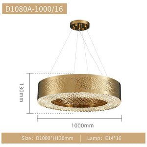 Gold Crystal Chandelier - Elegant Lighting Solution-Ceiling Chandelier