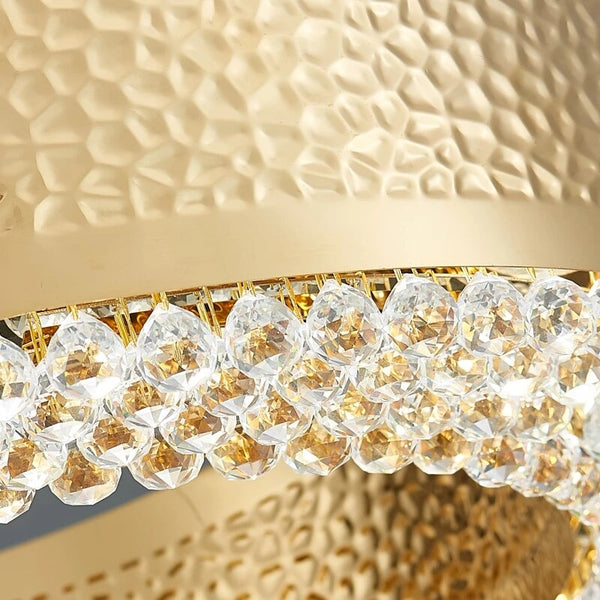 Gold Crystal Chandelier - Elegant Lighting Solution-Ceiling Chandelier