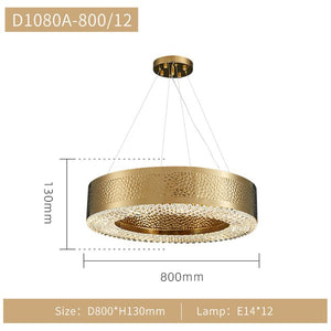 Gold Crystal Chandelier - Elegant Lighting Solution-Ceiling Chandelier