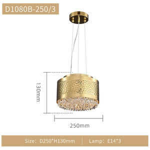 Gold Crystal Chandelier - Elegant Lighting Solution-Ceiling Chandelier