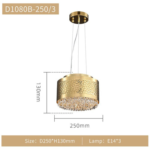 Gold Crystal Chandelier - Elegant Lighting Solution-Ceiling Chandelier