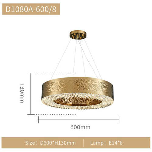 Gold Crystal Chandelier - Elegant Lighting Solution-Ceiling Chandelier