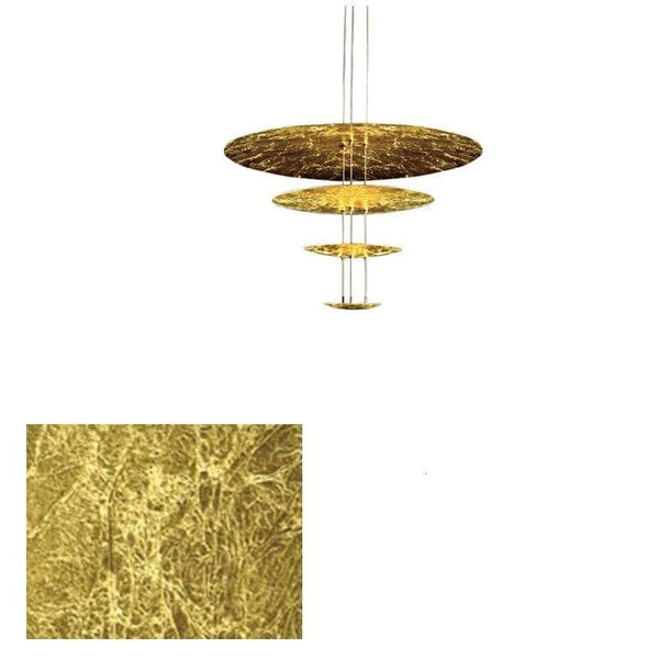 Gold Foil Brushed Nickel Lobby Chandelier-Ceiling Chandelier