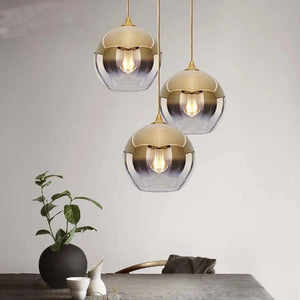 Gold Silver Glass Ball Pendant Light - Elegant Illumination for Your Space-Pendant Lights