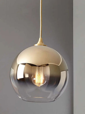 Gold Silver Glass Ball Pendant Light - Elegant Illumination for Your Space-Pendant Lights