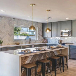 Gold Silver Glass Ball Pendant Light - Elegant Illumination for Your Space-Pendant Lights