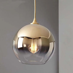 Gold Silver Glass Ball Pendant Light - Elegant Illumination for Your Space-Pendant Lights