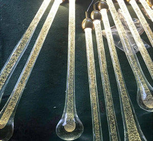 Gold Water Drop Crystal Pendant LED Chandelier Lighting-Staircase Chandelier