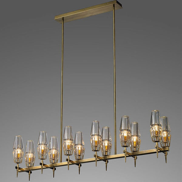 Golden Radiance Modern Glass Ceiling Chandelier-Ceiling Chandelier