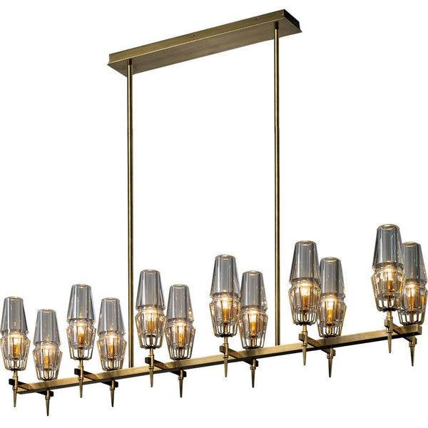 Golden Radiance Modern Glass Ceiling Chandelier-Ceiling Chandelier