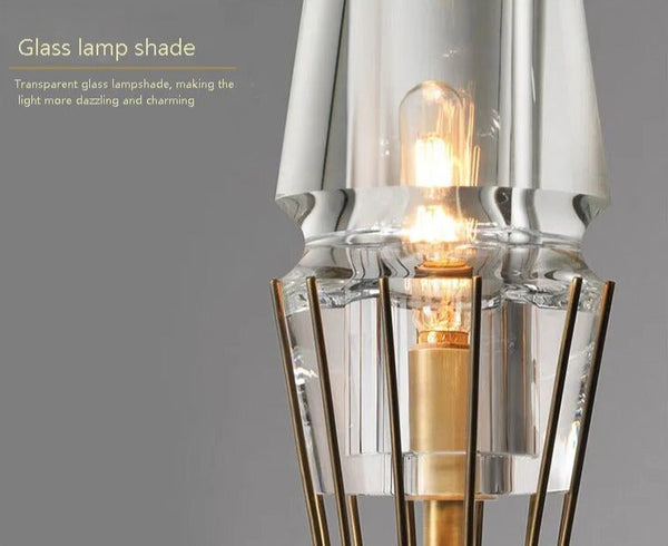 Golden Radiance Modern Glass Ceiling Chandelier-Ceiling Chandelier