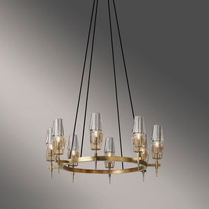 Golden Radiance Modern Glass Ceiling Chandelier-Ceiling Chandelier