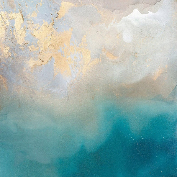 Golden Sea Breeze Abstract Wallpaper for Modern Home Decor-Marble Design Wallpaper