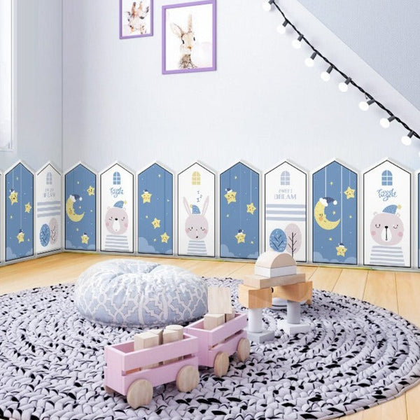 Goodnight Stars Kids Wall Padded Safety Cushions-Anti Collision Padded Wall Stickers