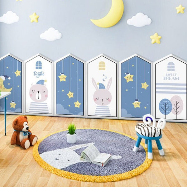 Goodnight Stars Kids Wall Padded Safety Cushions-Anti Collision Padded Wall Stickers