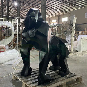 Gorilla Fiberglass Resin Matt Finish Sculpture-Statue & Ornaments
