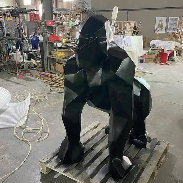 Gorilla Fiberglass Resin Matt Finish Sculpture-Statue & Ornaments