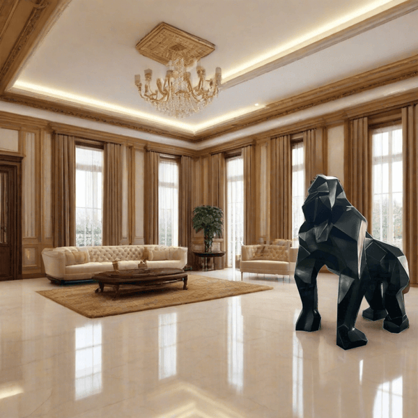 Gorilla Fiberglass Resin Matt Finish Sculpture-Statue & Ornaments
