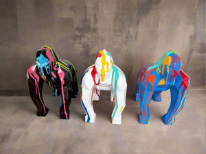 Gorilla Fiberglass Resin Pop Art Finish Sculpture-Statue & Ornaments