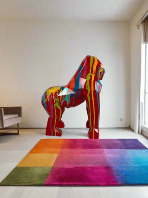 Gorilla Fiberglass Resin Pop Art Finish Sculpture-Statue & Ornaments