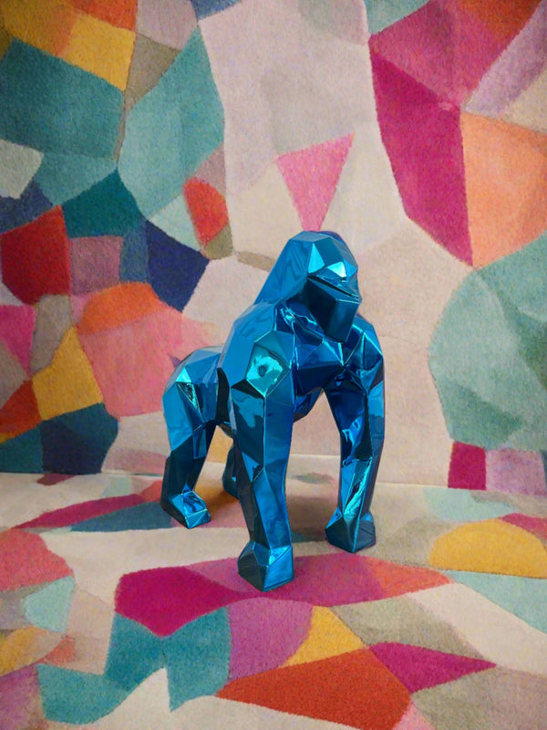 Gorilla Fiberglass Resin Pop Art Finish Sculpture-Statue & Ornaments