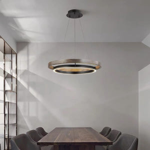 Grace LED Chandelier - Double Circular Chandelier-Ceiling Chandelier