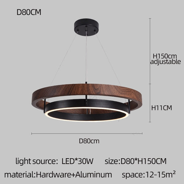Grace LED Chandelier - Double Circular Chandelier-Ceiling Chandelier