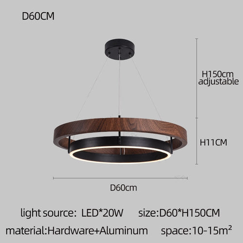 Grace LED Chandelier - Double Circular Chandelier-Ceiling Chandelier