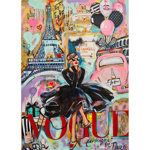 Graffiti Art Hepburn Canvas Wall Art-Wall Posters