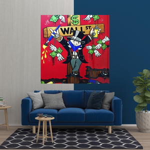 Graffiti Art Love Heart Money Monopoly Making Money Canvas Wall Art-Wall Posters