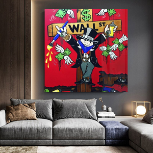 Graffiti Art Love Heart Money Monopoly Making Money Canvas Wall Art-Wall Posters