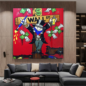 Graffiti Art Love Heart Money Monopoly Making Money Canvas Wall Art-Wall Posters