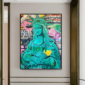 Graffiti Art Sculpture Statue Of Liberty Canvas Wall Art-Wall Posters
