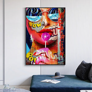 Graffiti Art of Girls Canvas Wall Art-Wall Posters
