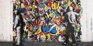 Graffiti Banksy Paintings on The Wall Canvas Wall Art-Banksy Wall Poster
