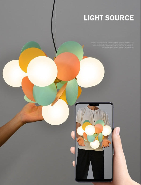 Grape Design Glass Chandelier - Unique & Elegant Lighting-Ceiling Chandelier